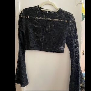 Never worn lace BOHO shirt, long sleeve